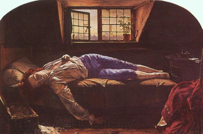 Henry Wallis The Death of Chatterton Norge oil painting art